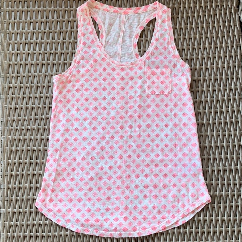 GAP tank - XS - cream and coral pink